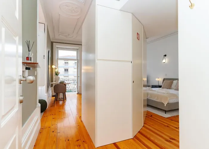 Loft With Private Balcony And A Classic Ceiling