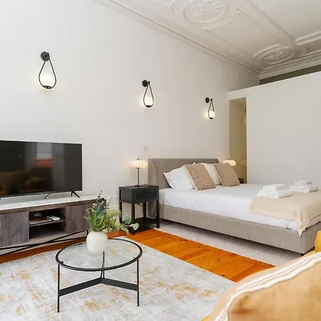 Loft With Private Balcony And A Classic Ceiling